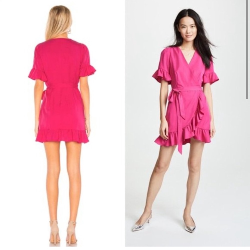 Line and Dot fuchsia “Cherie” wrap dress. Size small